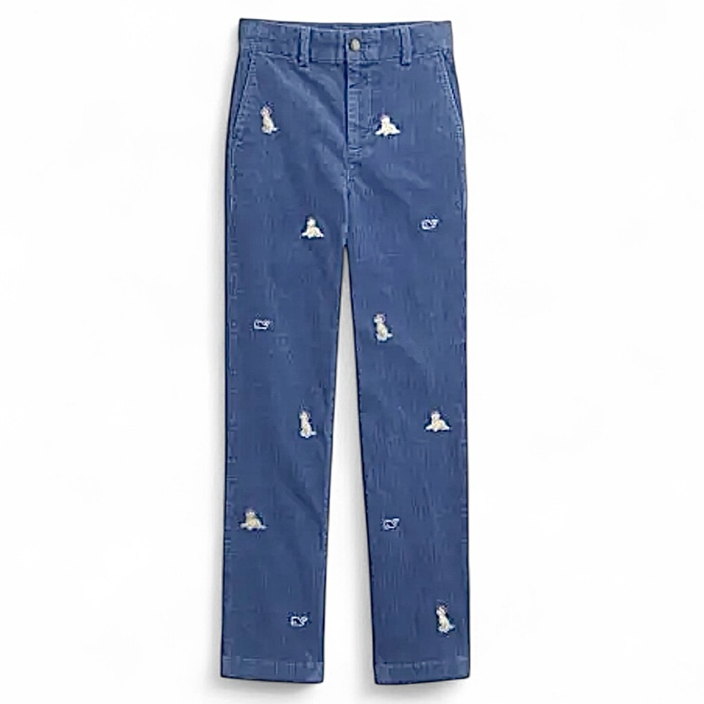 Vineyard Vines Dogs Embroidered Breaker Corduroy Pants